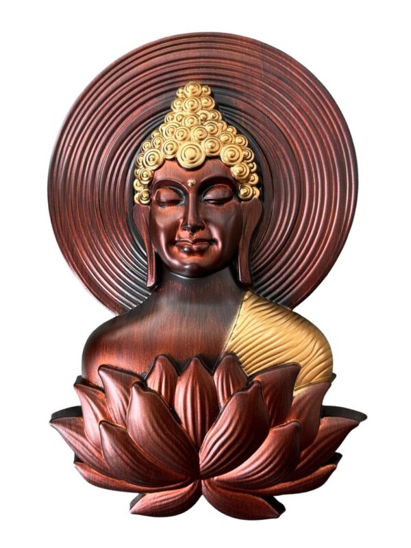 Lotus Serenity – Buddha Wall Hanging Frame (13 inch)