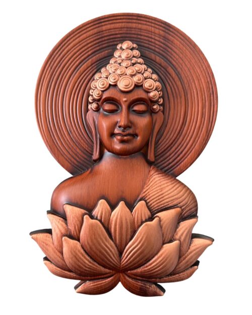 Lotus Serenity – Buddha Wall Hanging Frame (13 inch)