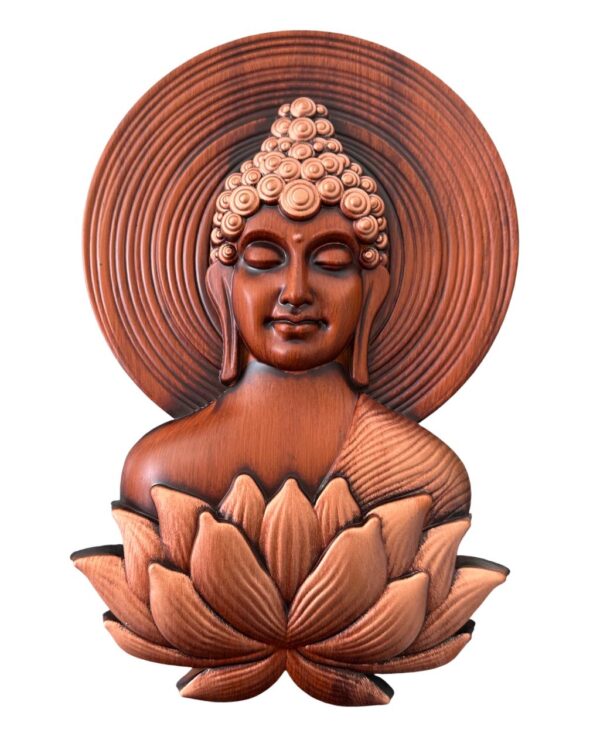 Lotus Serenity – Buddha Wall Hanging Frame (13 inch)