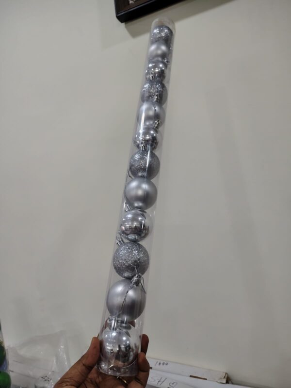 Christmas Tree Hanging Balls – 12 Pcs Set (Length 2.15 feet )