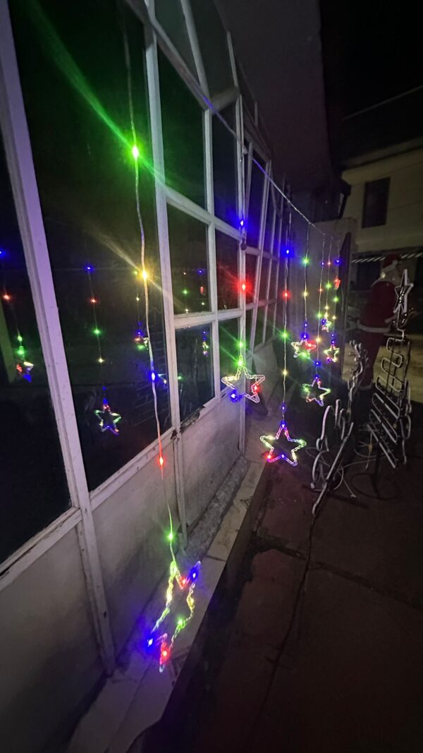 Star + Reindeer Curtain LED Light