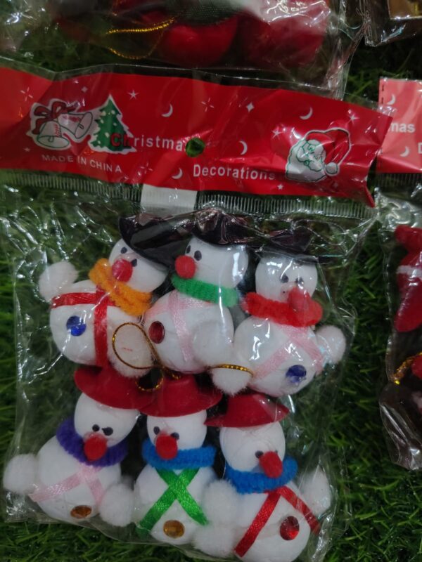Christmas Decoration Combo Set – Mixed Pack (Mini Santas, Snowmen, Stars, Bells & Apples)