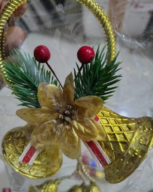 Golden Christmas Hanging Bells – Decorative Ornament