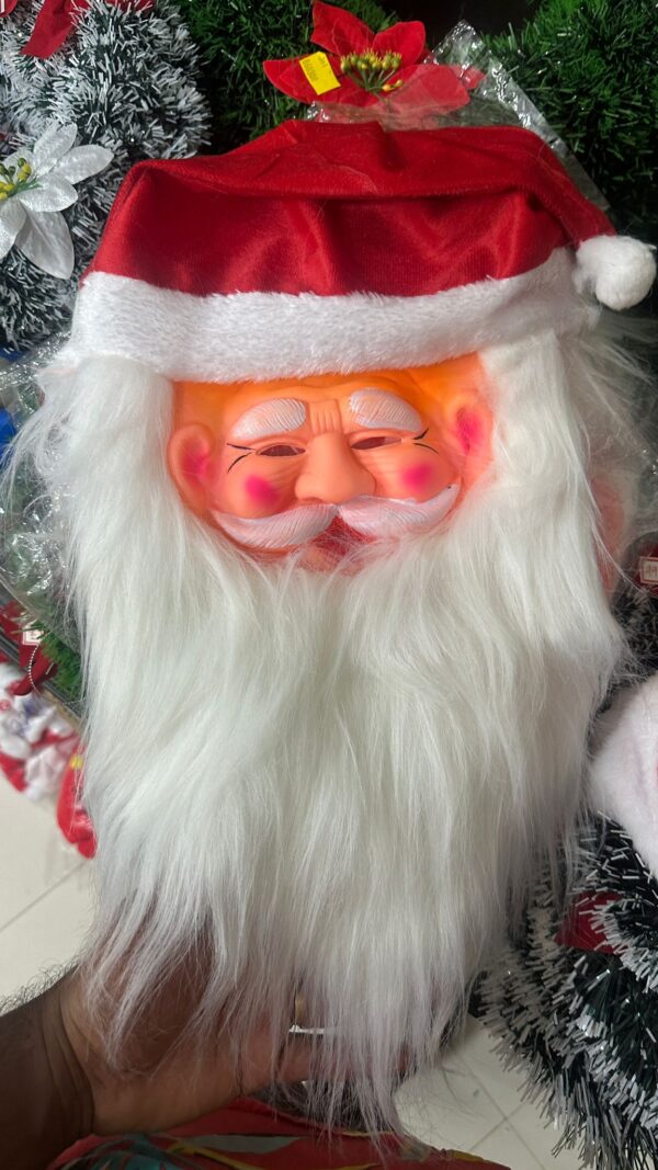 286121c0-90e6-4ada-a7df-62f5be35ceb1 Kids Santa Mask with Soft Beard & Cap