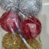 Christmas Glitter Ball Ornaments – Set of 6 (Large Size)