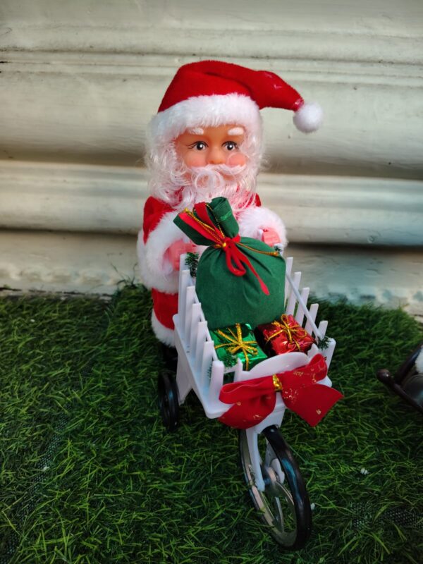 Animated Santa with Gift Cart – Christmas Ornament
