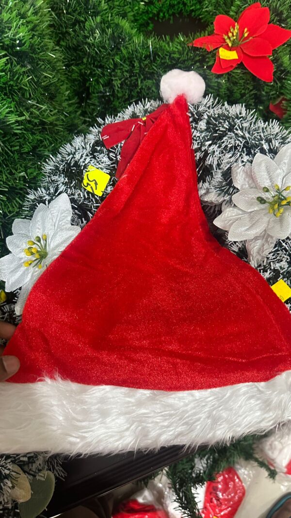 Premium Velvet Santa Cap – Soft Fur Border | Adult Size