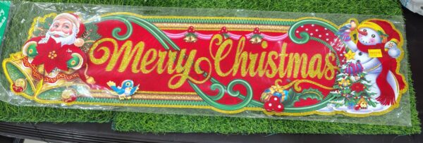 Merry Christmas Decorative Wall Hanging – Festive Glitter Banner