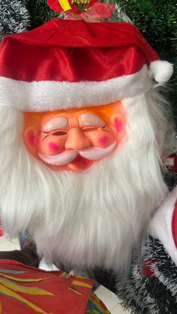 3ecbe698-1f7f-469c-bac7-1b799041935a Kids Santa Mask with Soft Beard & Cap