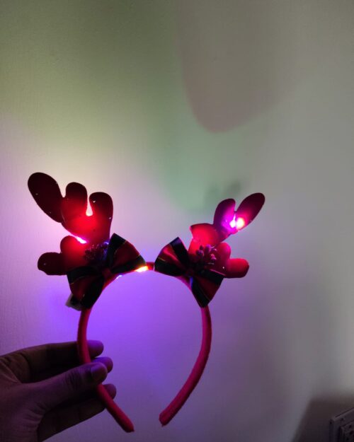 LED Christmas Reindeer Antler Headband