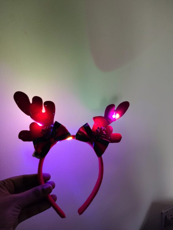 LED Christmas Reindeer Antler Headband