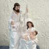 Holy Family Sculpture – 6 Inch | Pure White Finish | Resin