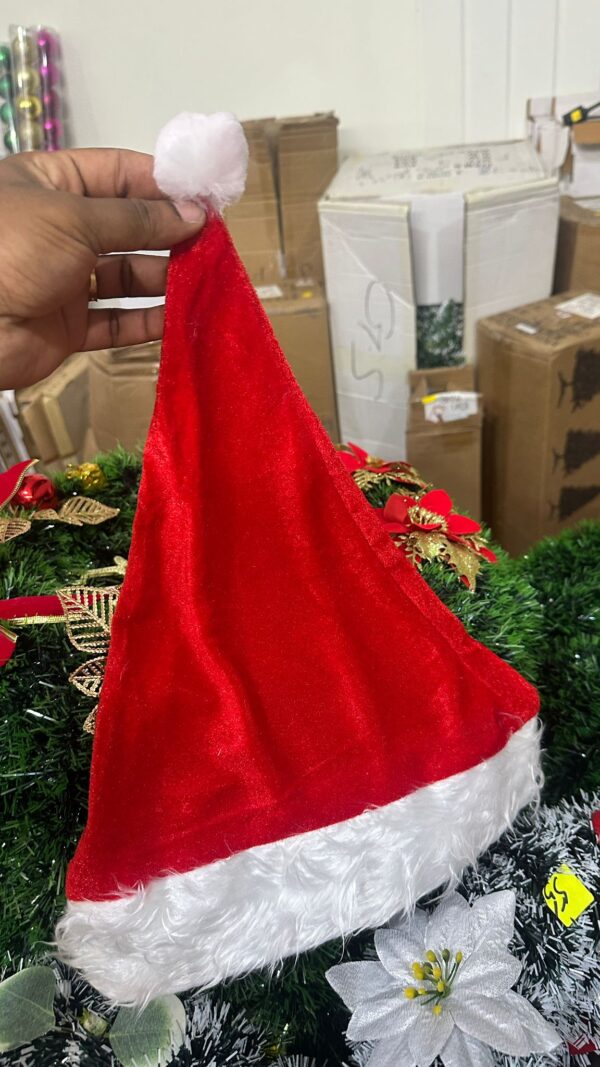 Premium Velvet Santa Cap – Soft Fur Border | Adult Size