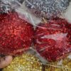 Christmas Glitter Ball Ornaments – Set of 6 (Large Size)