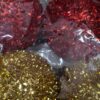 Christmas Glitter Ball Ornaments – Set of 6 (Large Size)