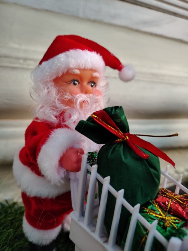 Animated Santa with Gift Cart – Christmas Ornament