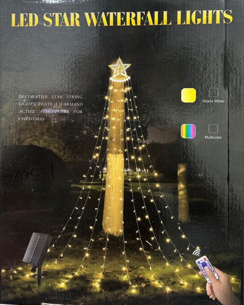 LED Star Waterfall Lights – with Remote Control