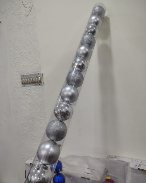 Christmas Tree Hanging Balls – 12 Pcs (3 Feet Tube Pack)