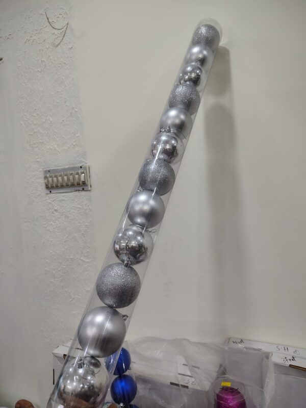 Christmas Tree Hanging Balls – 12 Pcs (3 Feet Tube Pack)