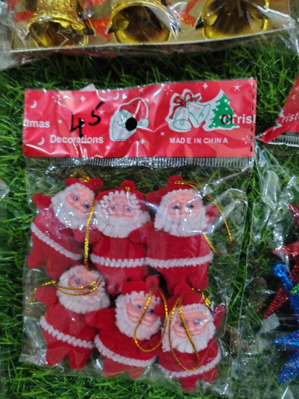 Christmas Decoration Combo Set – Mixed Pack (Mini Santas, Snowmen, Stars, Bells & Apples)