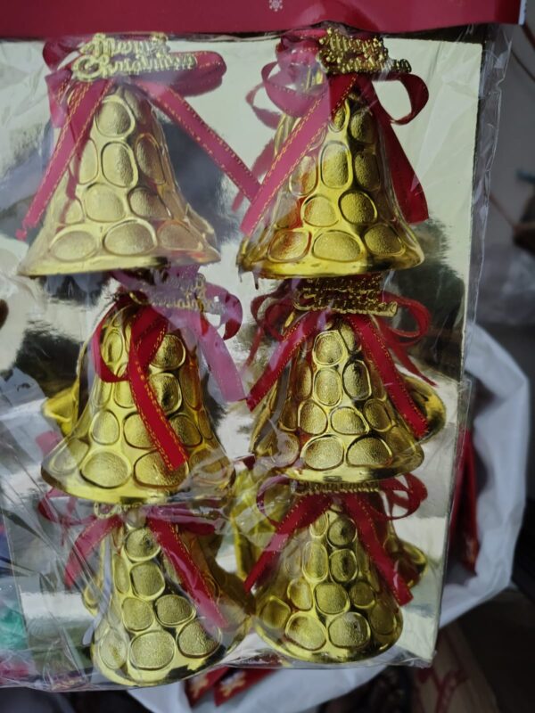 Golden Christmas Bell Set (6 Pieces) – 150g