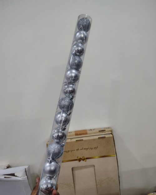 Christmas Tree Hanging Balls – 12 Pcs Set (Length . 47cm )