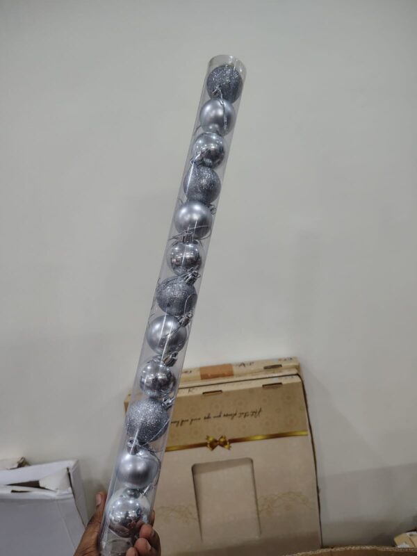 Christmas Tree Hanging Balls – 12 Pcs Set (Length . 47cm )