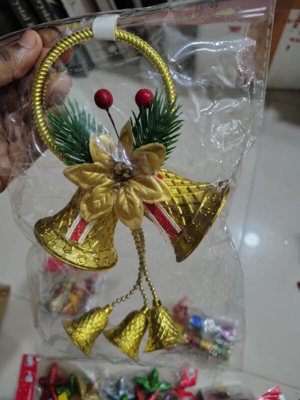 Golden Christmas Hanging Bells – Decorative Ornament