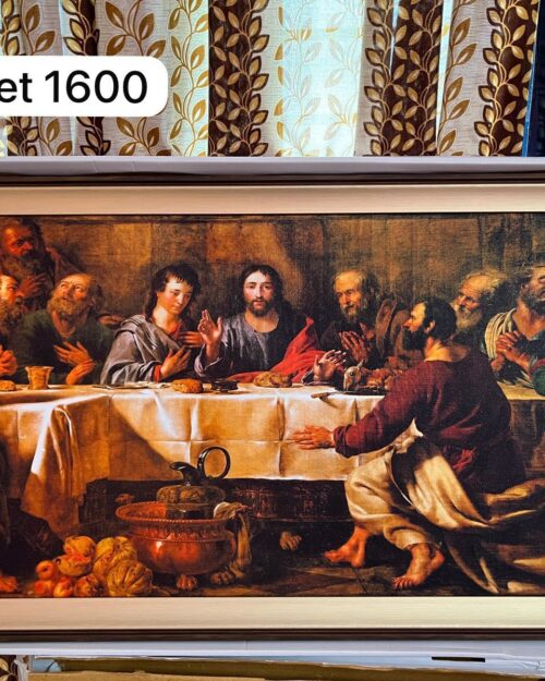 The Last Supper – Laminated Canvas Art (Fiber Frame)