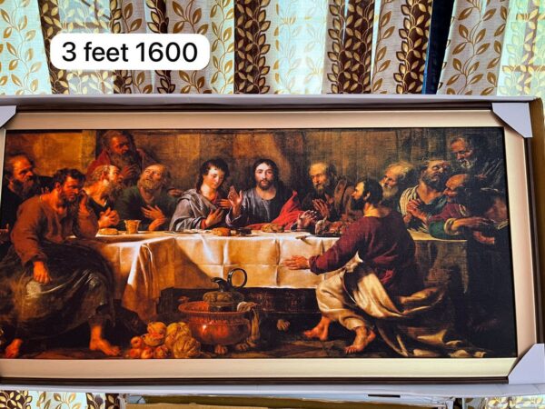 The Last Supper – Laminated Canvas Art (Fiber Frame)