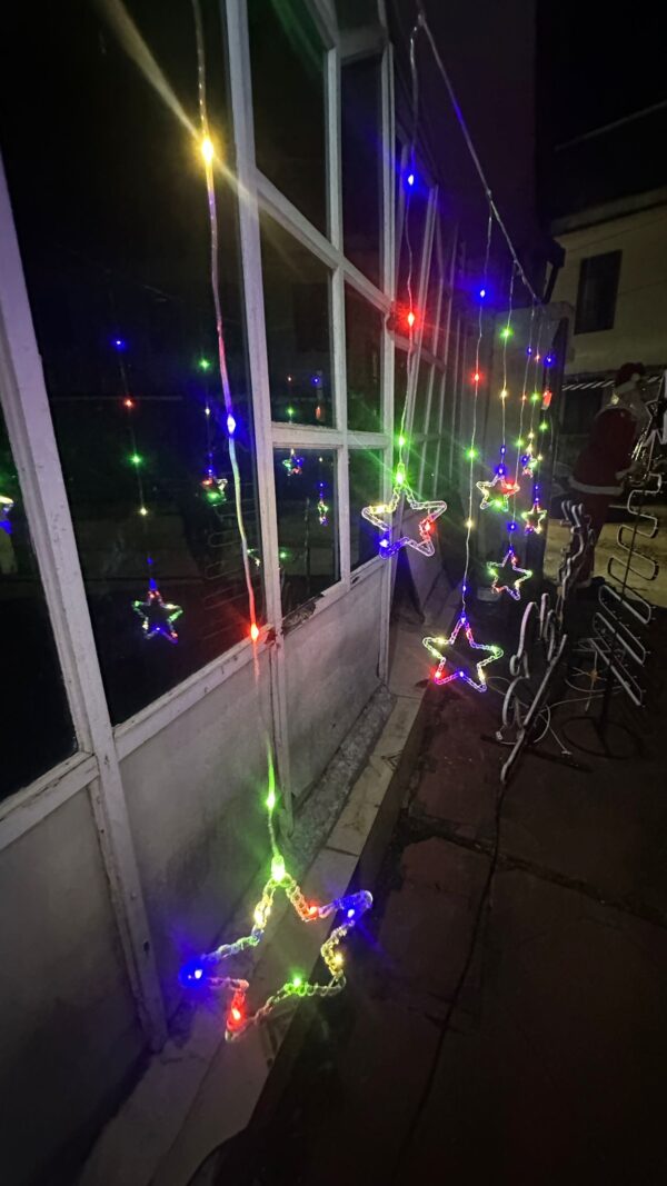 Star + Reindeer Curtain LED Light
