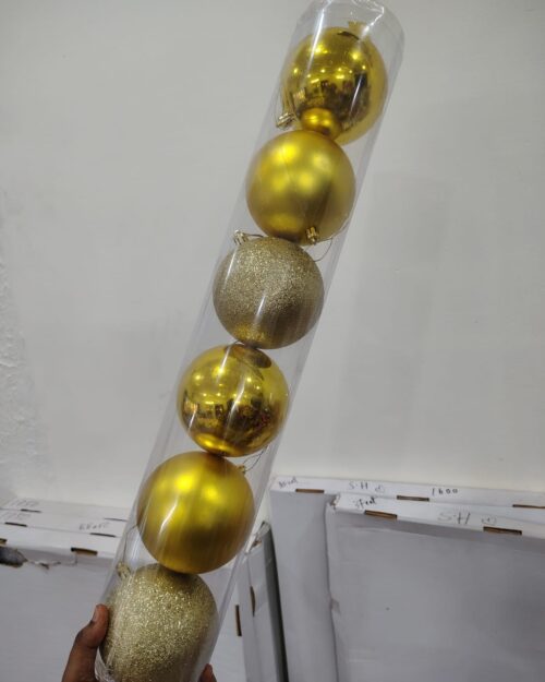 Christmas Tree Hanging Balls – 6 Pcs (2 Feet Tube Pack)