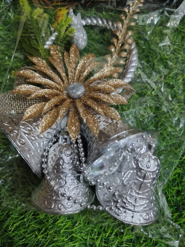 Silver Christmas Hanging Bell Décor – 200g