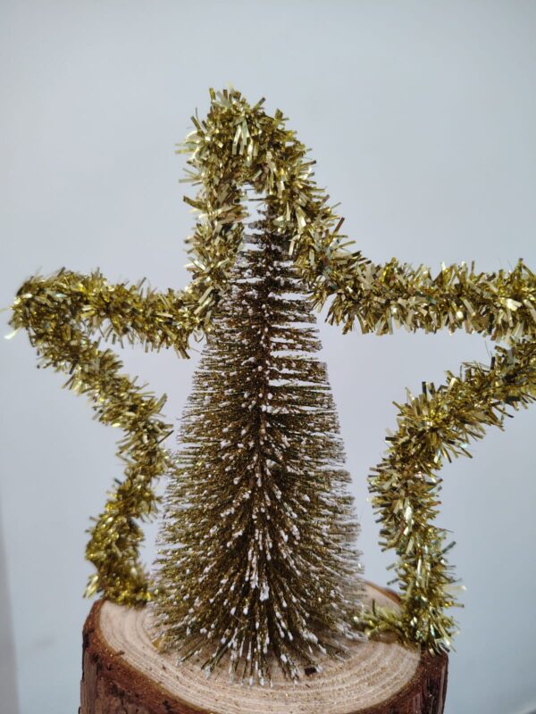 Golden Mini Christmas Tree with Star Frame – 200g