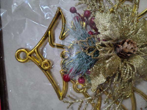 Golden Christmas Wall Hanging – Premium Festive Decoration