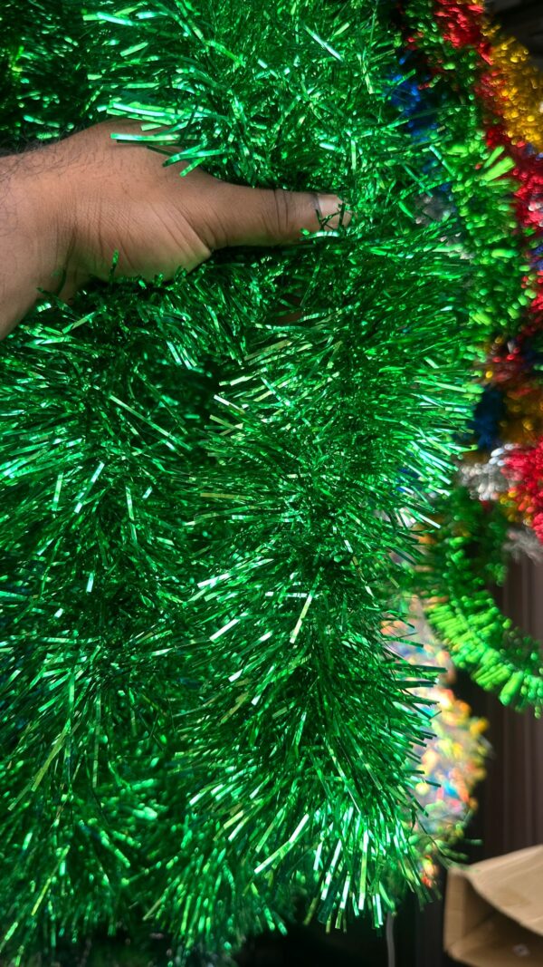 ✨ Premium Green Christmas Tinsel – 2 Meter