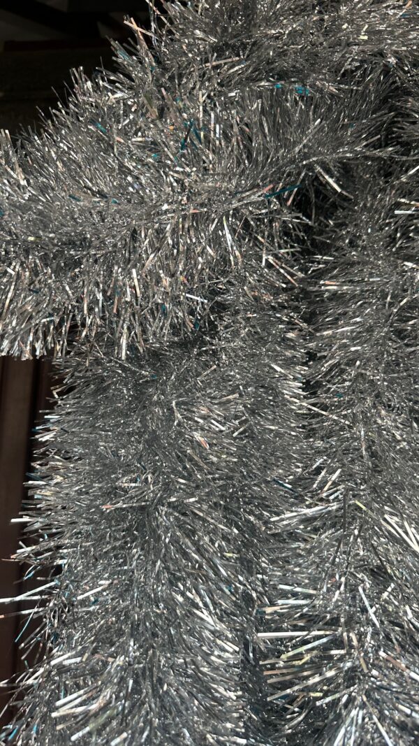 ✨ Silver Christmas Tinsel Garland –2m Premium Shine