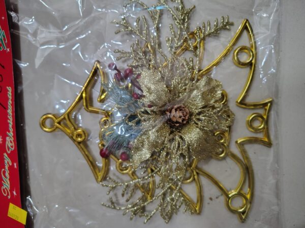 Golden Christmas Wall Hanging – Premium Festive Decoration