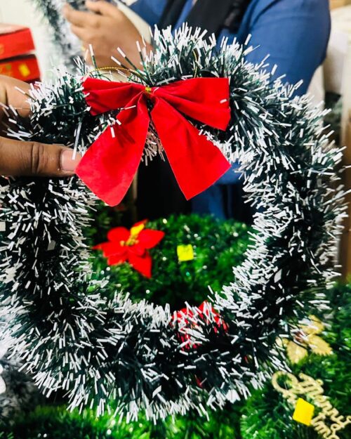 Snow-Tipped Christmas Wreat