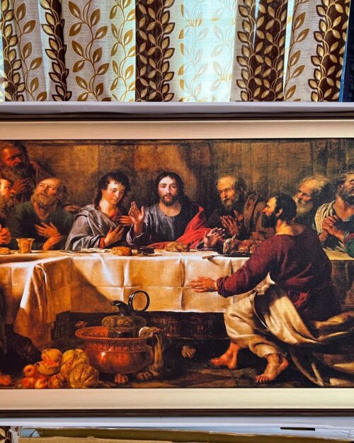 The Last Supper – Laminated Canvas Art (Fiber Frame)