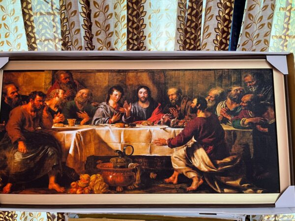 The Last Supper – Laminated Canvas Art (Fiber Frame)