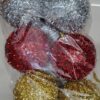 Christmas Glitter Ball Ornaments – Set of 6 (Large Size)