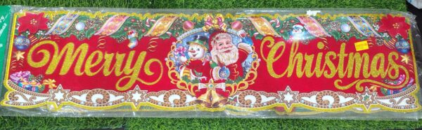 Merry Christmas Decorative Wall Hanging – Festive Glitter Banner