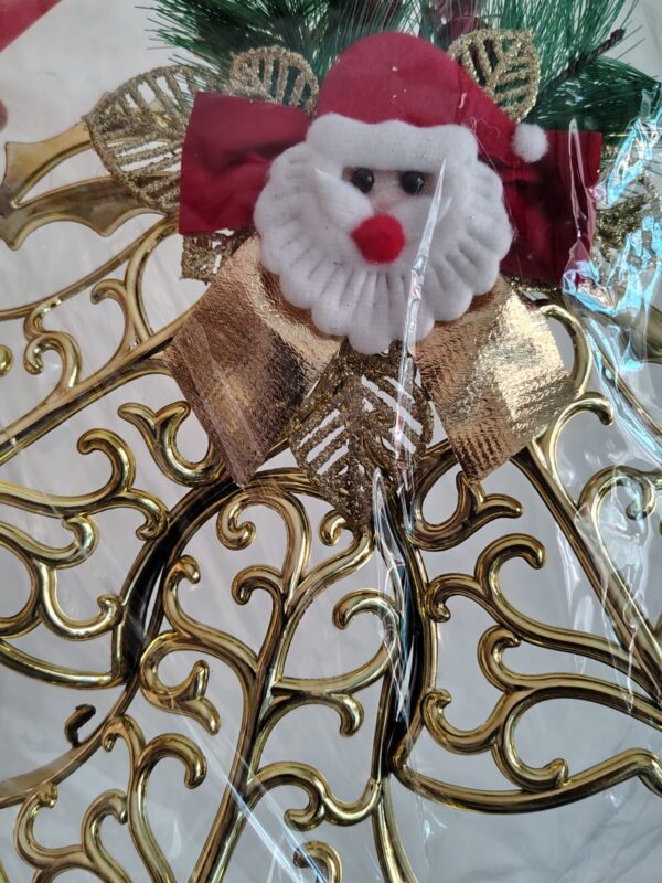 aa5f68f6-2dcf-494a-b360-f494ba94a71b Golden Christmas Bell Hanging with Santa – 150g