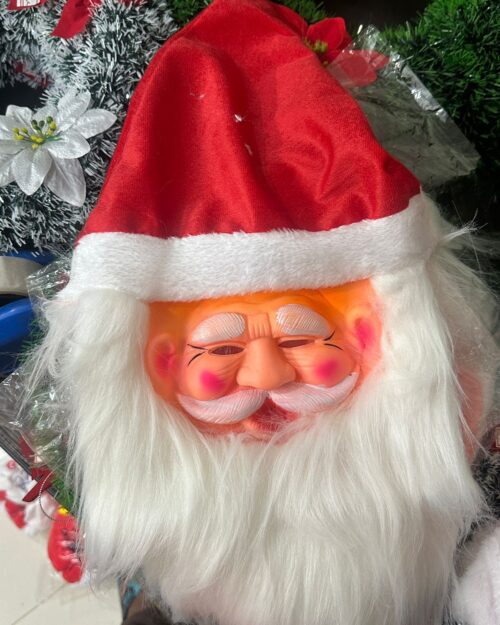 Kids Santa Mask with Soft Beard & Cap
