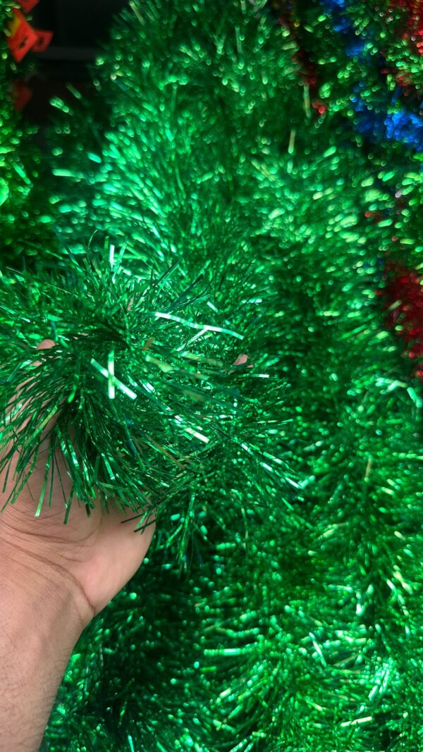 ✨ Premium Green Christmas Tinsel – 2 Meter