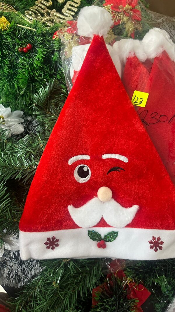 b16c3ca4-dfd7-42e2-9344-8f7db2665a40 Winking Santa Christmas Hat