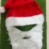 Santa Cap + Long Beard Set