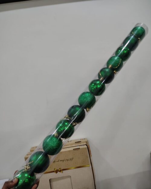 Christmas Tree Hanging Balls – 12 Pcs Set Length 2 feet