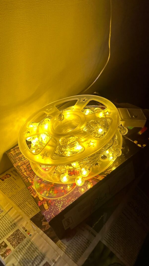 ✨ 50 Meter Warm LED Crystal Ball String Light – Premium Decoration Light